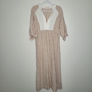 Wiggy Kit Pink Green White Stripe Market Dress Size xs